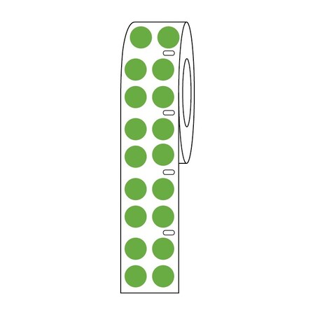 Globe Scientific Label Roll, Cryo, Direct Thermal, 9.5mm Dots, for 1.5mL Tubes, Orange, 4000PK LTC-95N